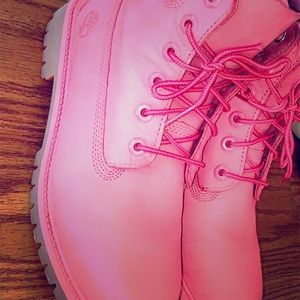 Limited Edition Pink Timberland Boots